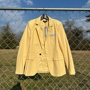 Light Yellow 100% Cotton Blazer